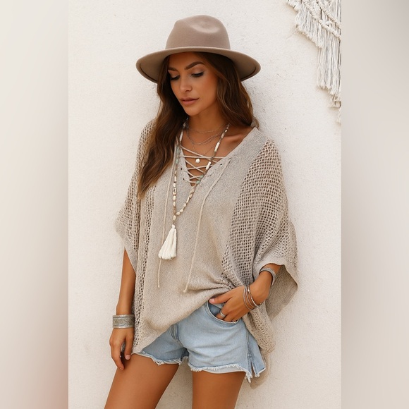 Tribal Jeans || Cotton Knit Boho Top - Picture 1 of 6